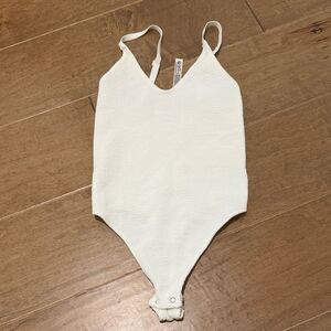 Free People White Body Suit